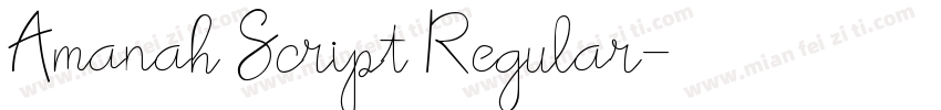Amanah Script Regular字体转换